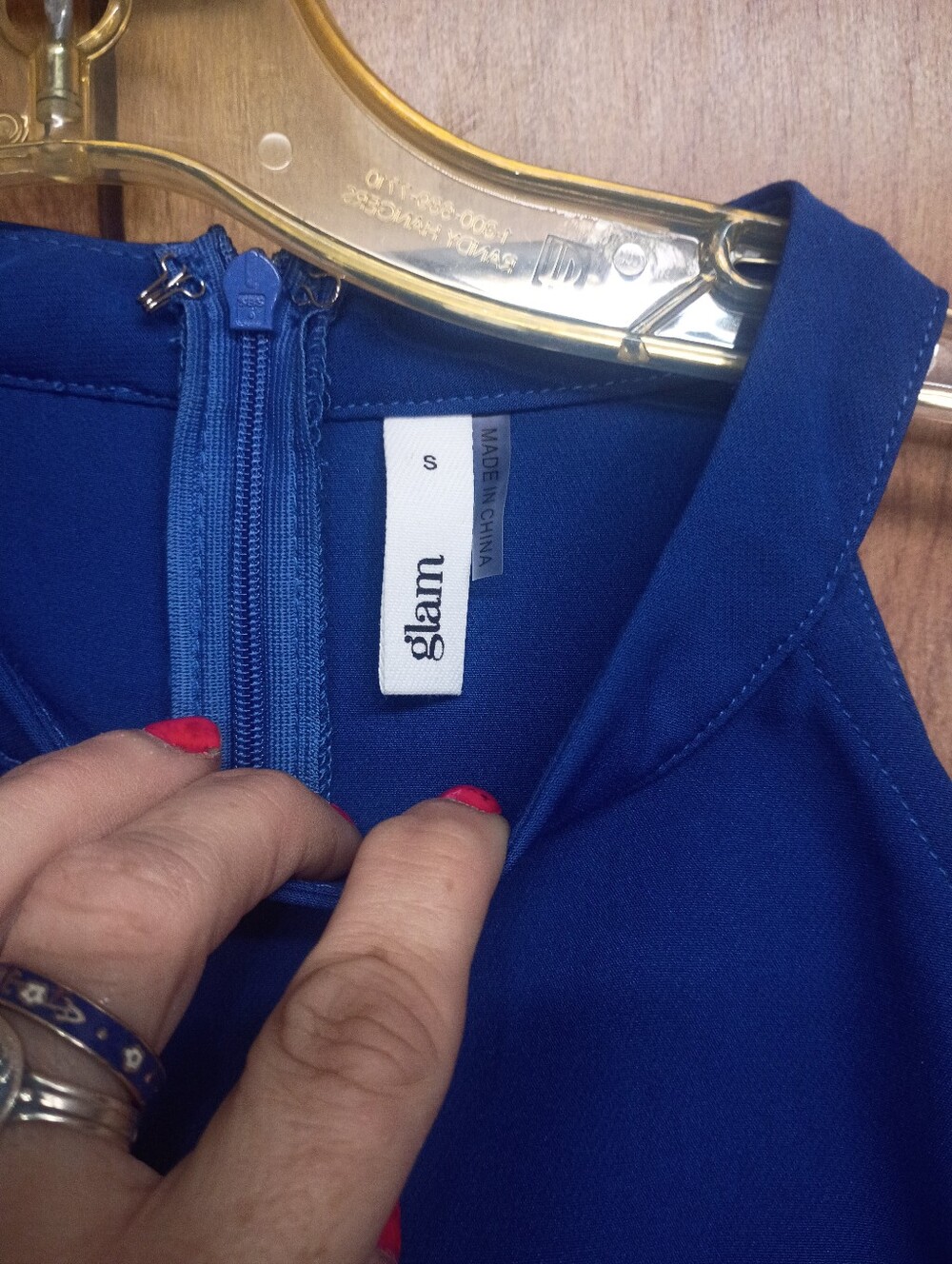 glam Royal Blue Zip-Back Sheath Dress